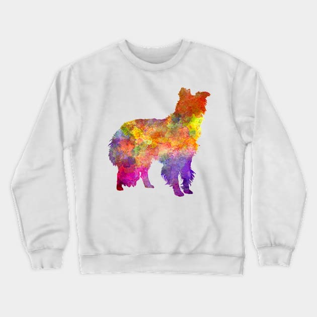 Border Collie in watercolor Crewneck Sweatshirt by PaulrommerArt